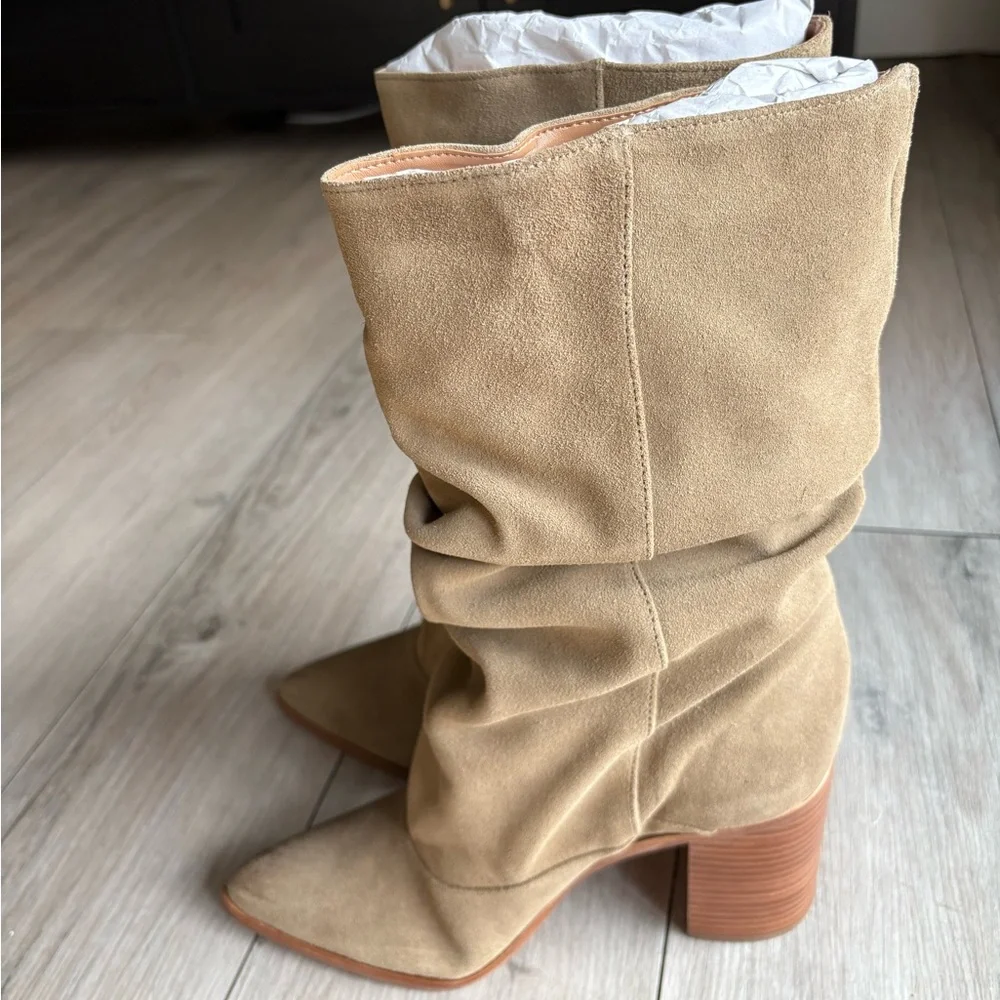 Dolce Vita Talina Boots Olive Suede - Picture 6 of 8